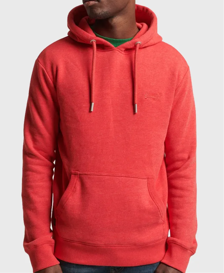 Superdry M2011951B Vintage Logo Hoodie Papaya Red Marl