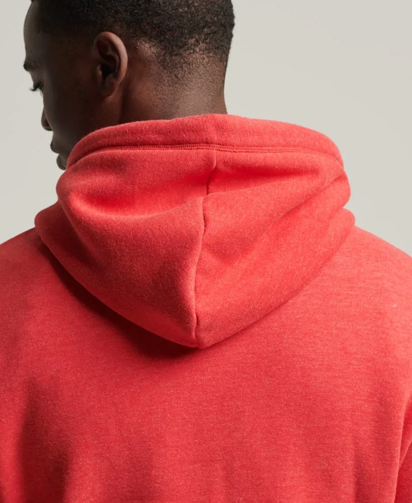 Superdry M2011951B Vintage Logo Hoodie Papaya Red Marl