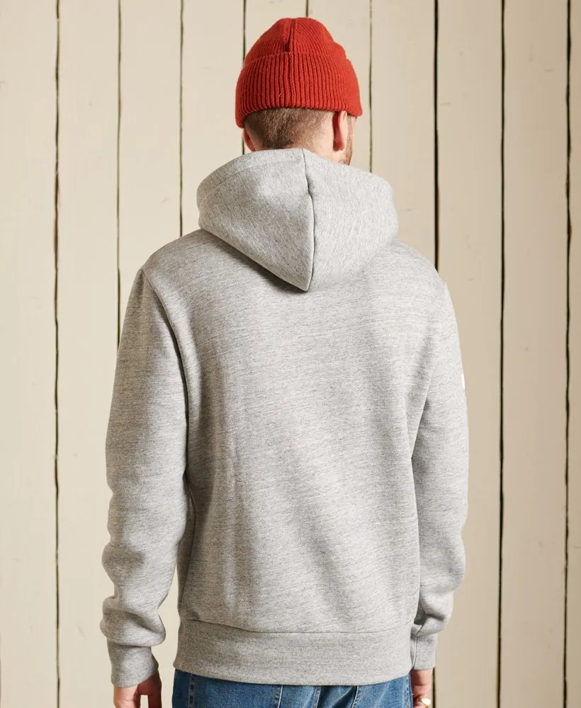 Superdry Organic Cotton Vintage Logo Hoodie Grey Marl