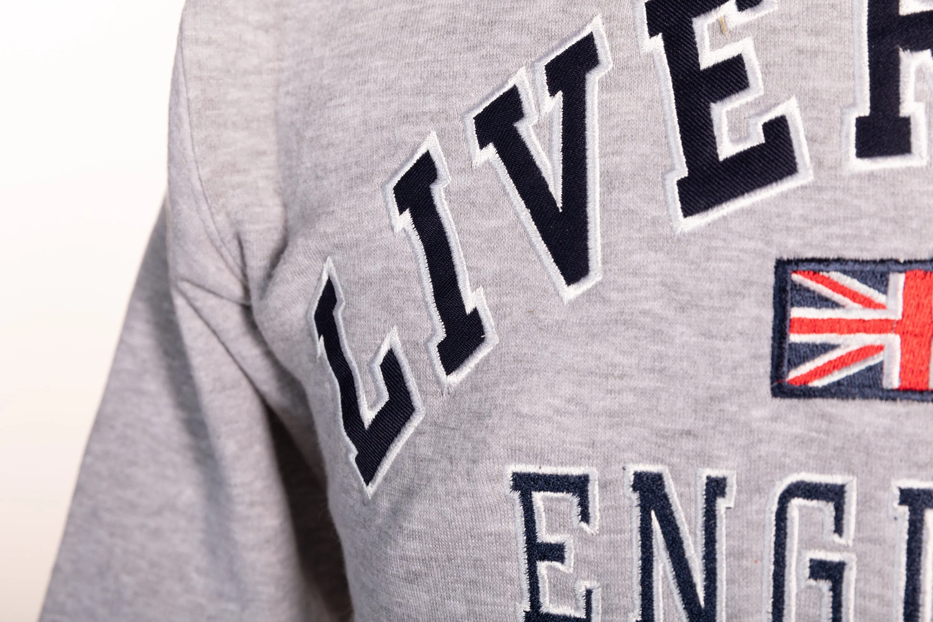 Sweatshirt Liverpool England Grey-Navy Pullover Adult