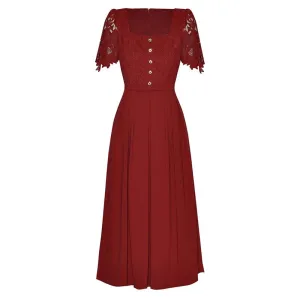 Talia Crystal Button  Vintage Dress