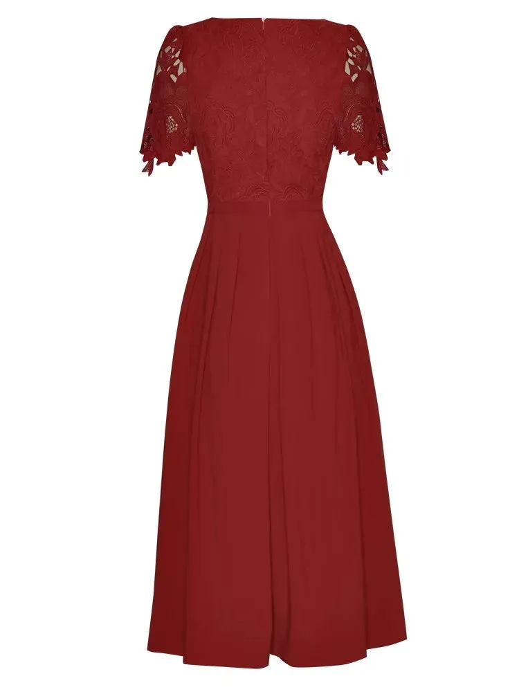Talia Crystal Button  Vintage Dress