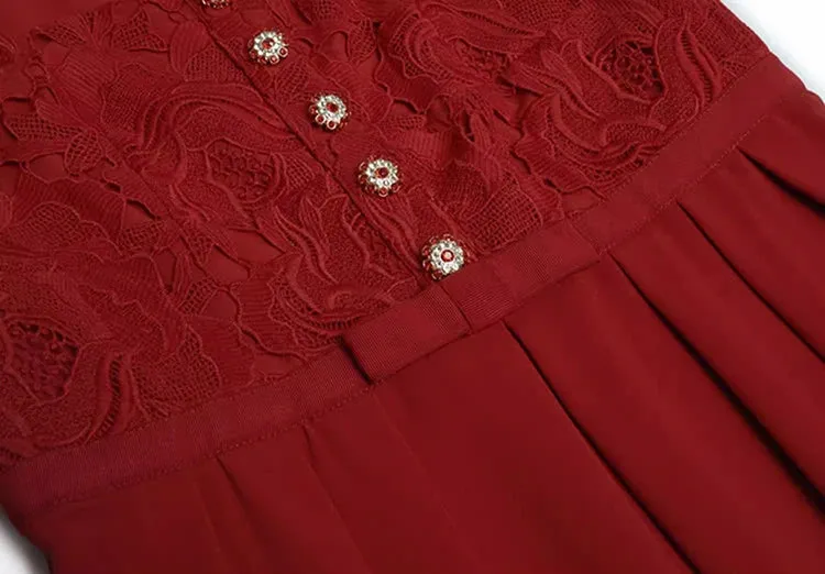 Talia Crystal Button  Vintage Dress