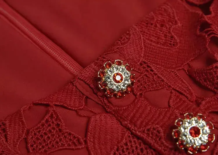 Talia Crystal Button  Vintage Dress