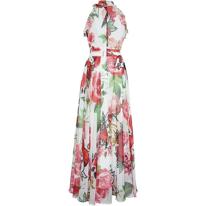 Tasha Designer Vintage Floral Print Dress