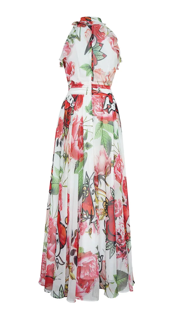 Tasha Designer Vintage Floral Print Dress