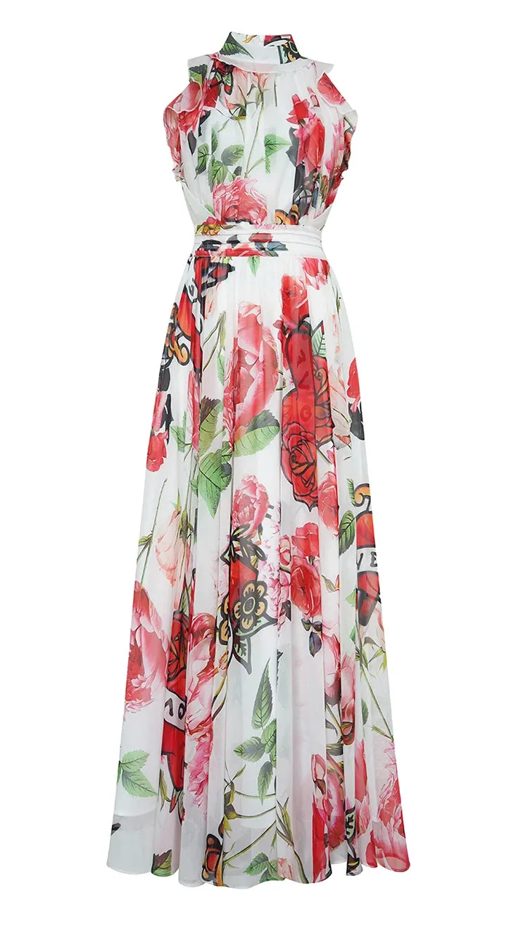 Tasha Designer Vintage Floral Print Dress