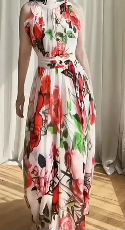 Tasha Designer Vintage Floral Print Dress