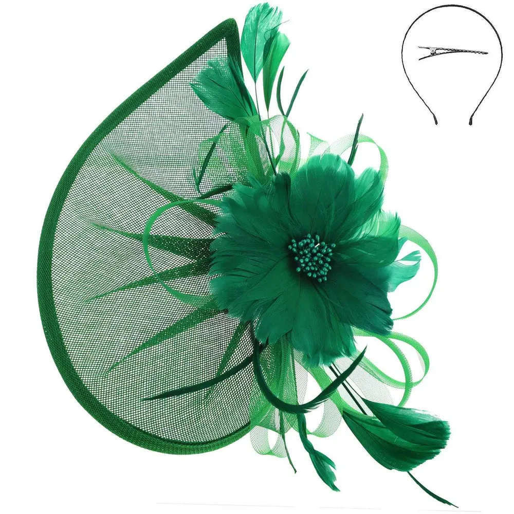 Teardrop & Flower Fascinator