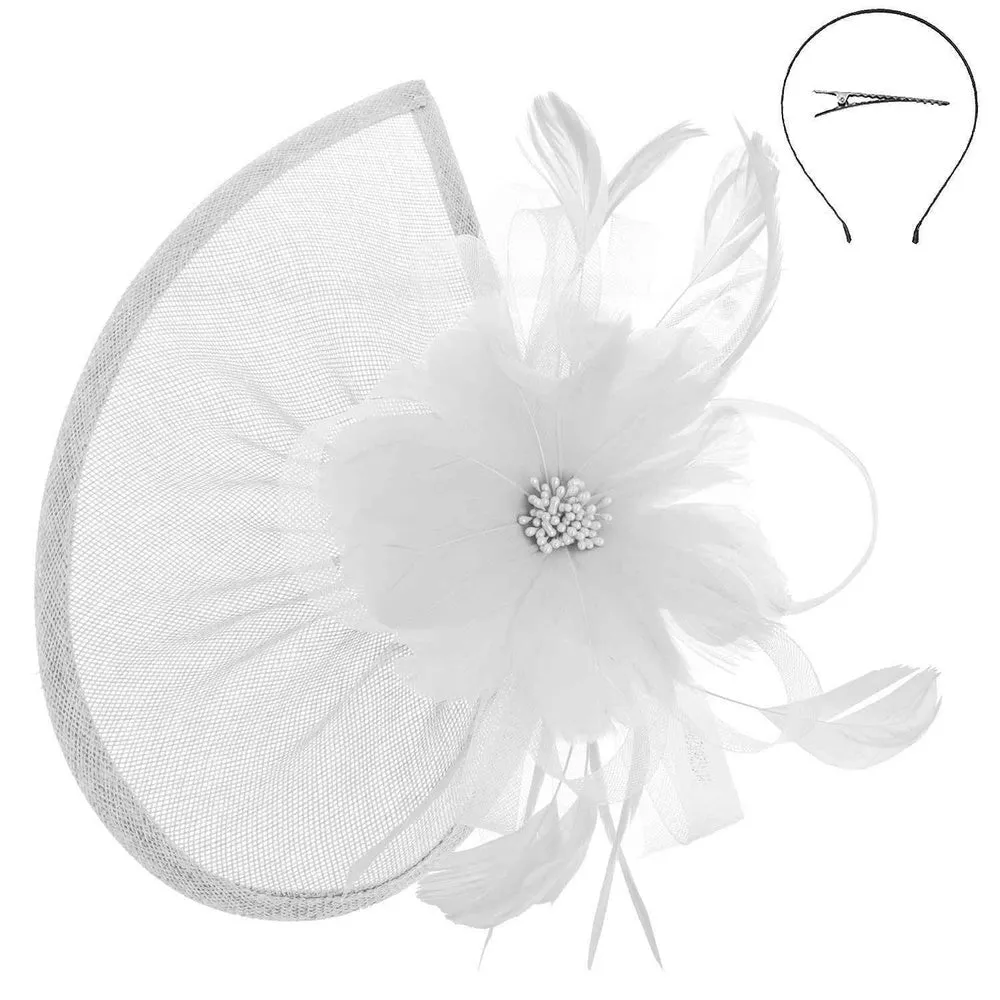 Teardrop & Flower Fascinator