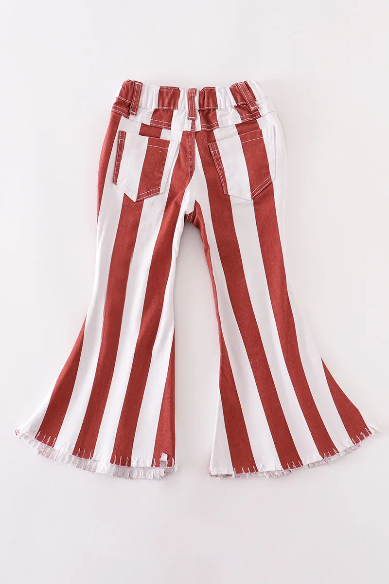 Terracotta Stripe Denim Jeans