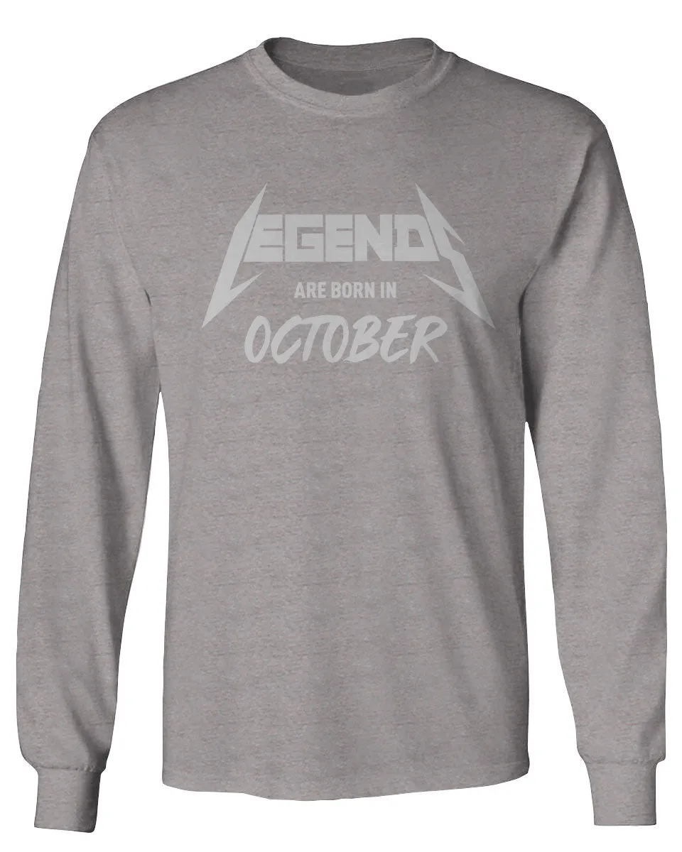 The Best Birthday Gift Legends are Born in October mens Long sleeve t shirt