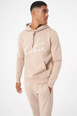 The Couture Club Essentials Signature Slim Hoodie Beige