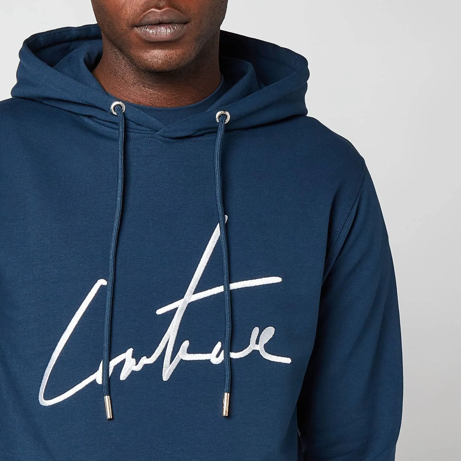 The Couture Club Essentials Signature Slim Hoodie Navy