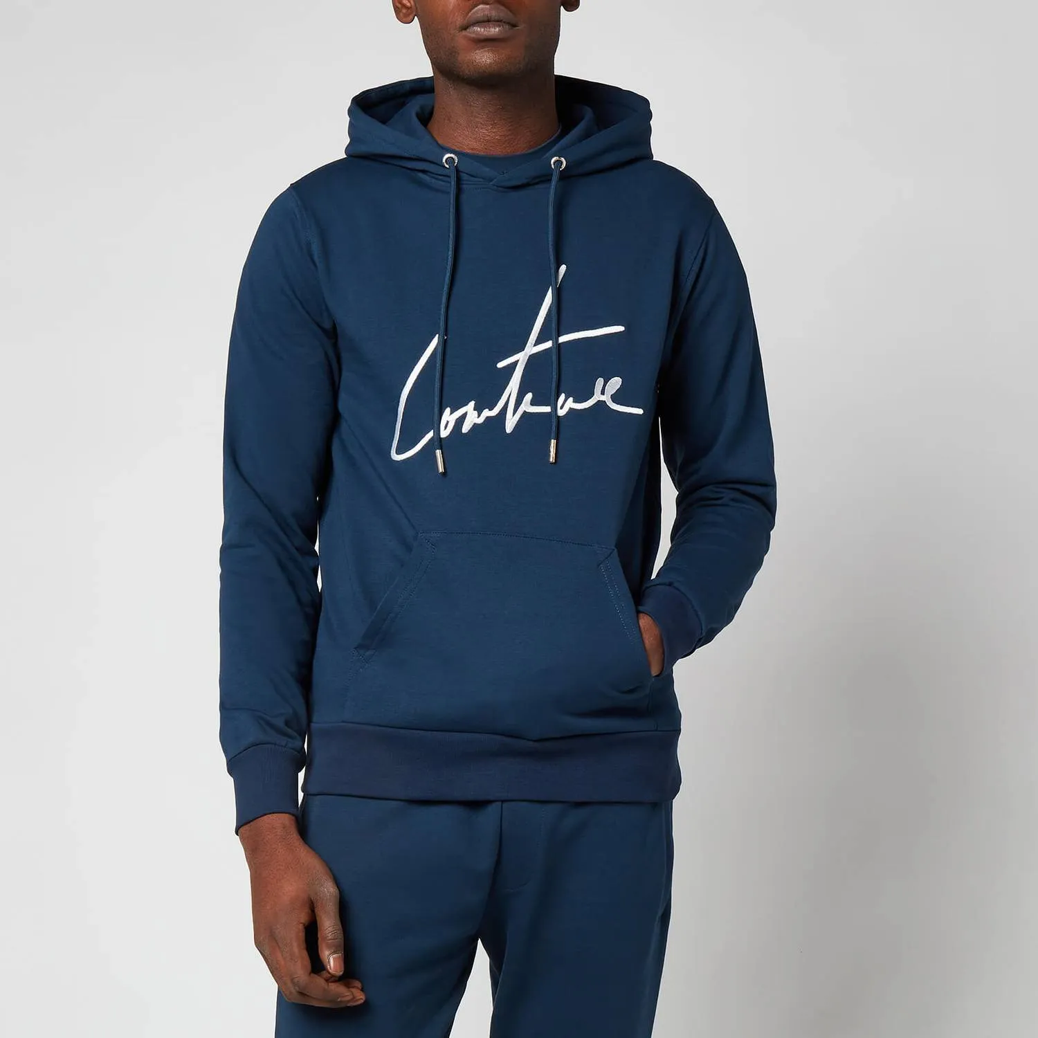 The Couture Club Essentials Signature Slim Hoodie Navy