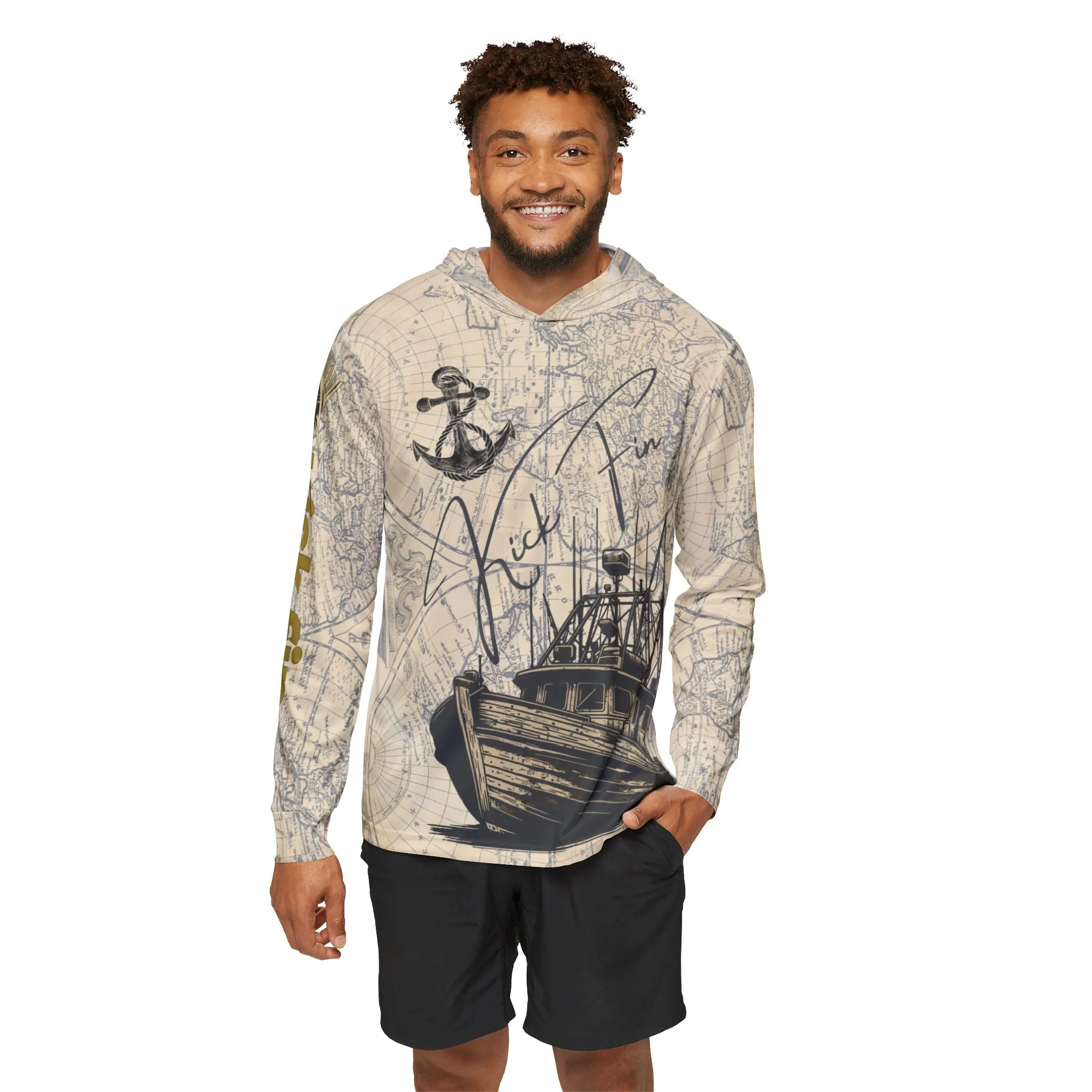 The Nautical Navigator Hooked & Hooded Warm Up Performance Fishing Hoodie