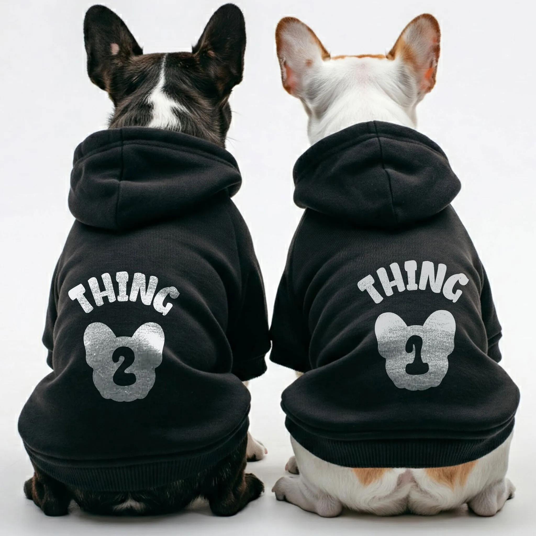 Thing 1 and Thing 2 - Matching French Bulldog Hoodies – Stylish, Cozy & Personalized!