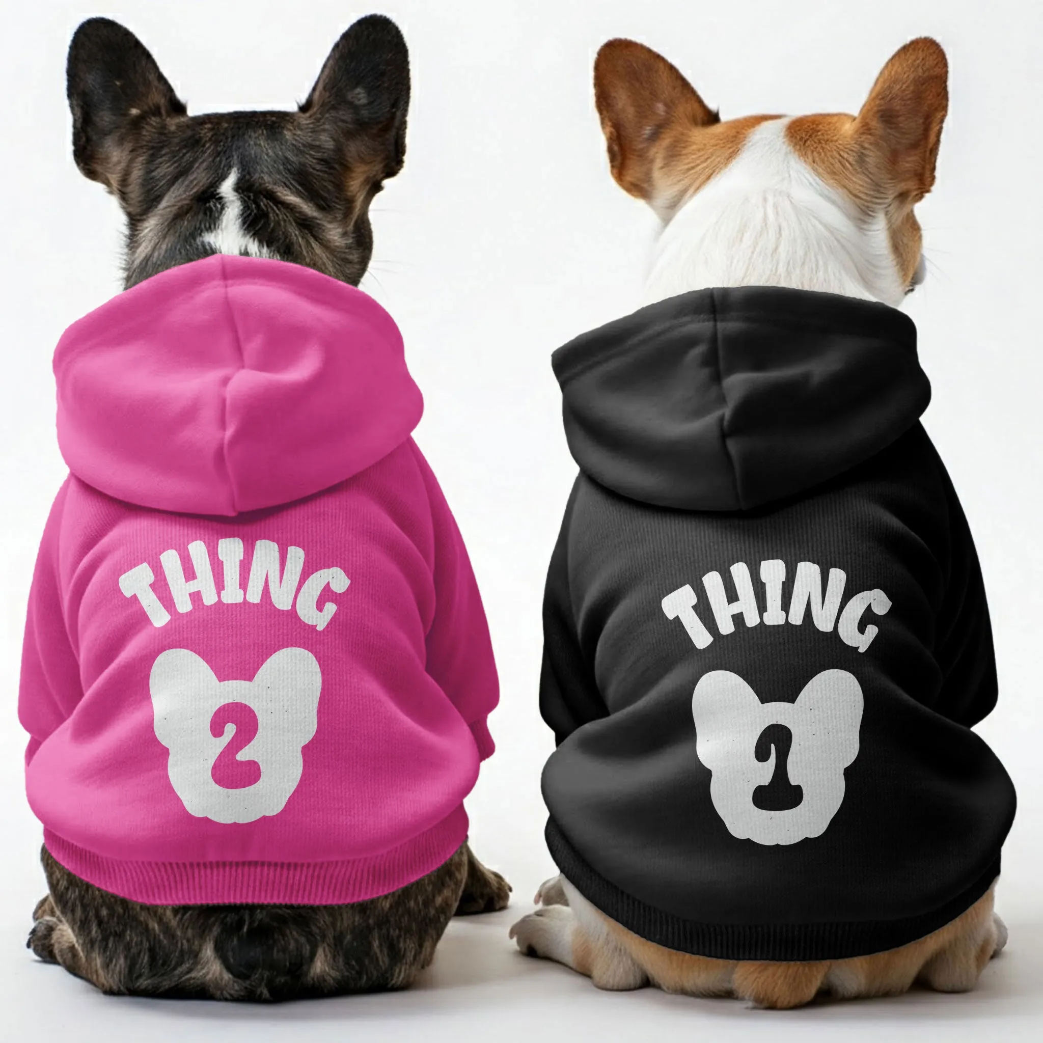 Thing 1 and Thing 2 - Matching French Bulldog Hoodies – Stylish, Cozy & Personalized!