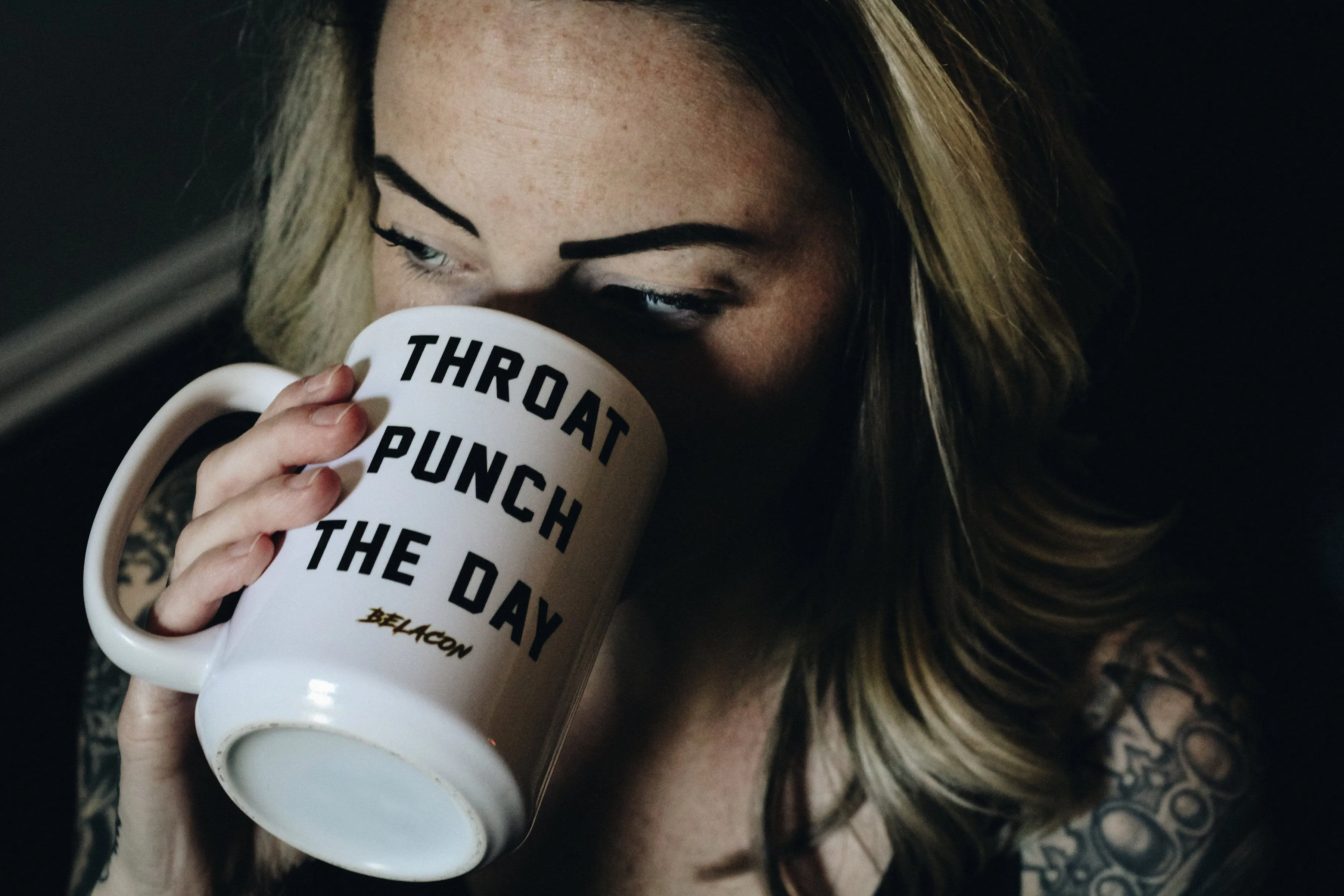 Throat Punch The Day – 15 oz White Mug