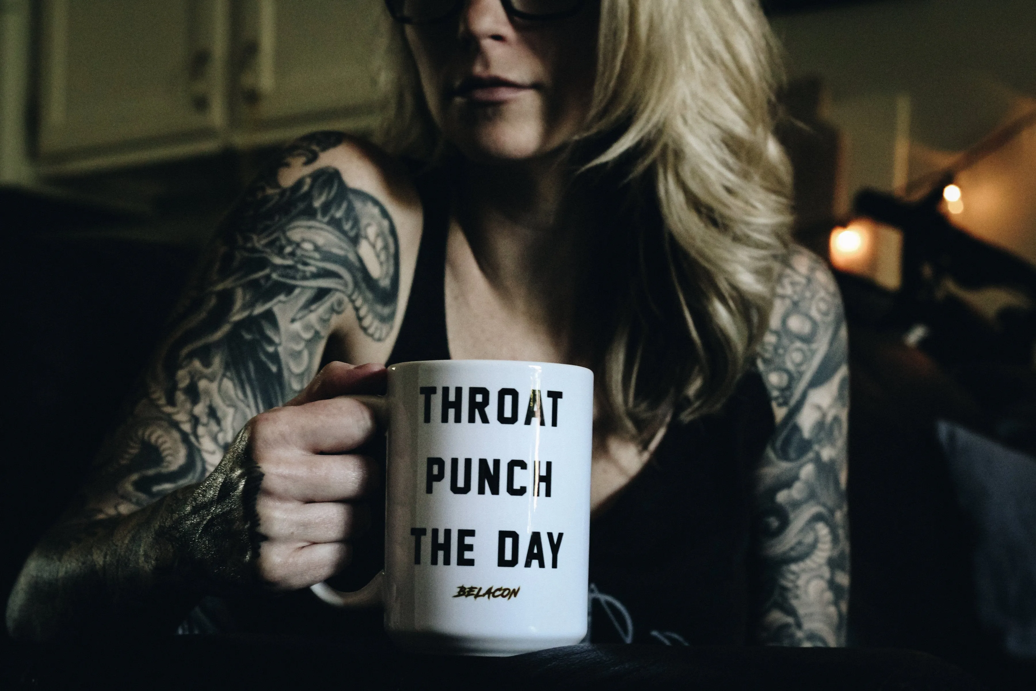 Throat Punch The Day – 15 oz White Mug