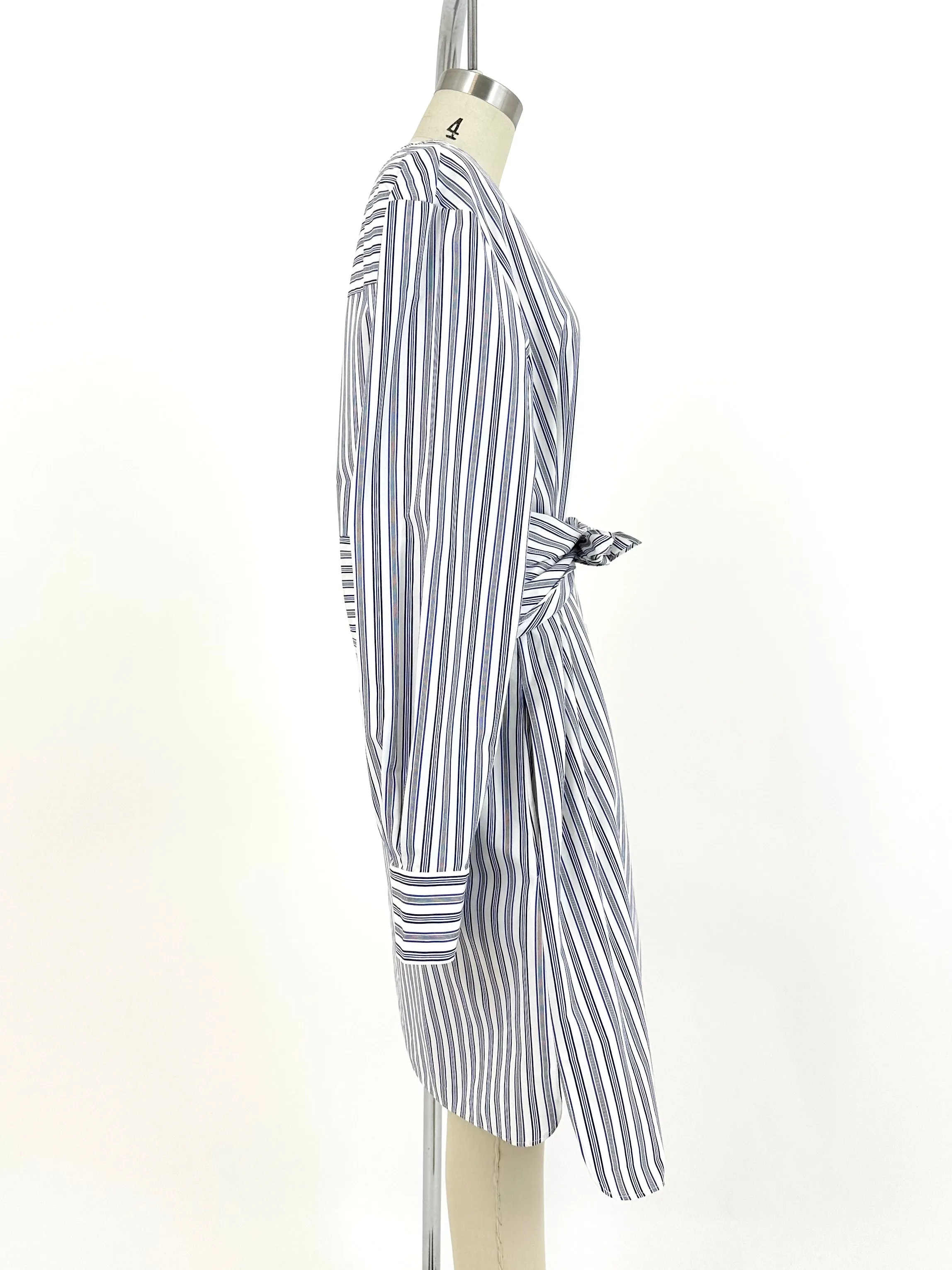 Tibi Asymmetrical Striped Shirtdress