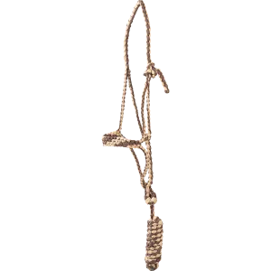 TKCR/HALTERBR--Brwn/Tan Halter Rope w/Lead & Braided