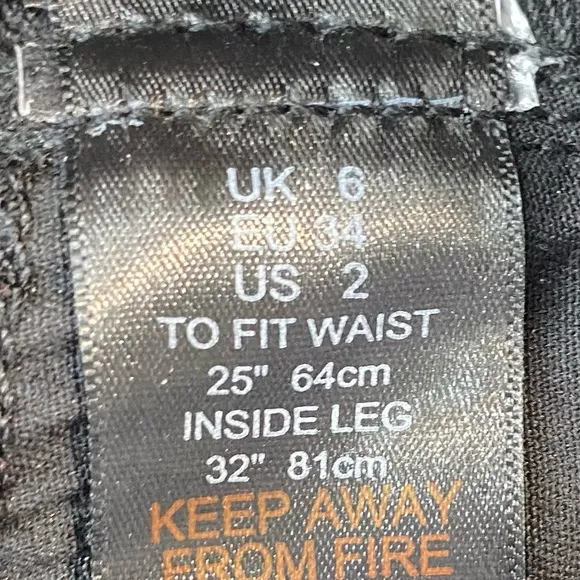 Topshop - black high-rise skinny wax coated jeans - 2 NWT