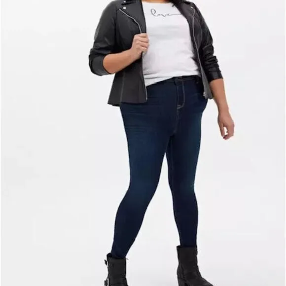 Torrid MidFit Super Skinny Super Soft High-Rise Jeans in Basin Blue – 26T NWT