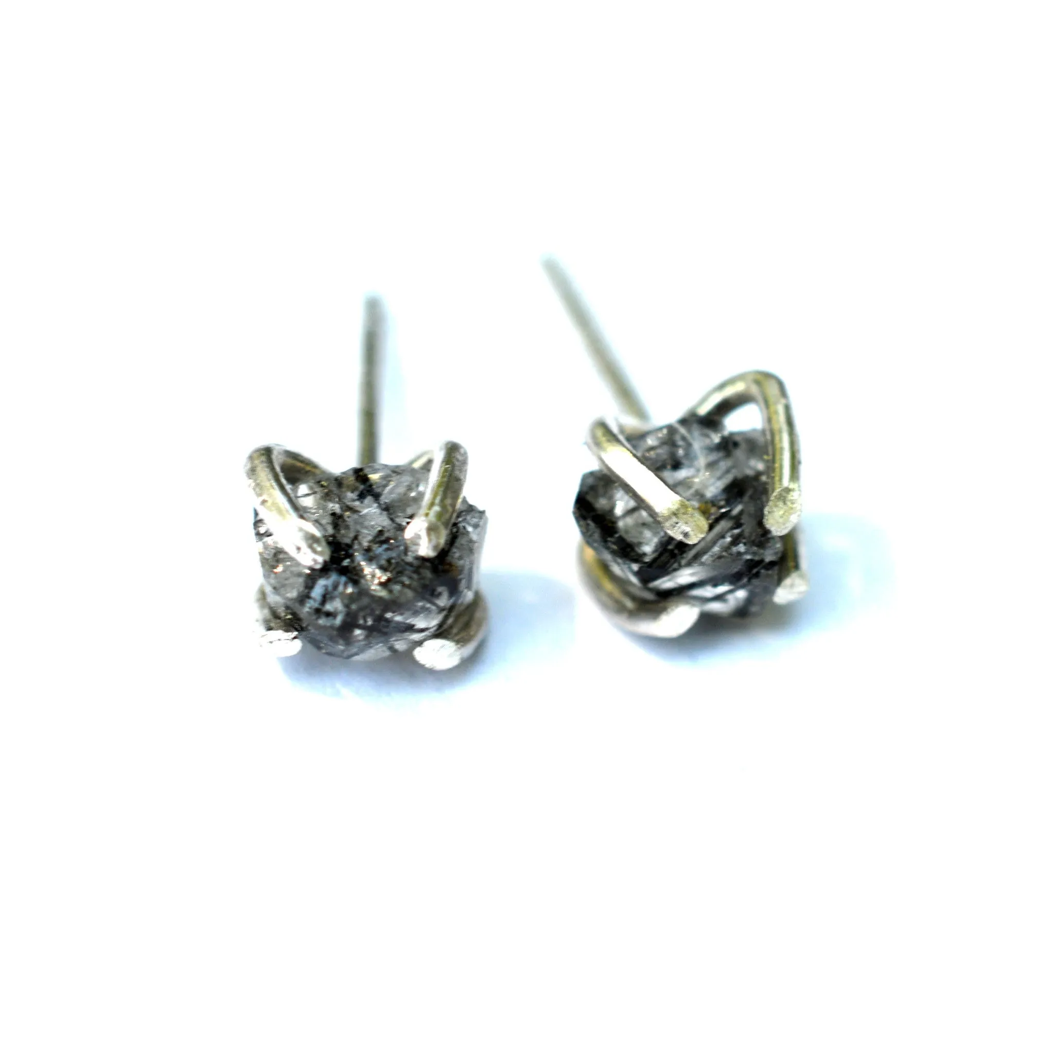 Tourmalinated Quartz Stud Earrings