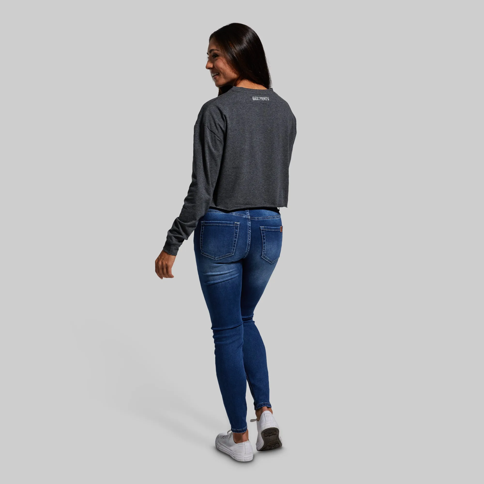 Training Crop Long Sleeve (Dark Heather Grey)