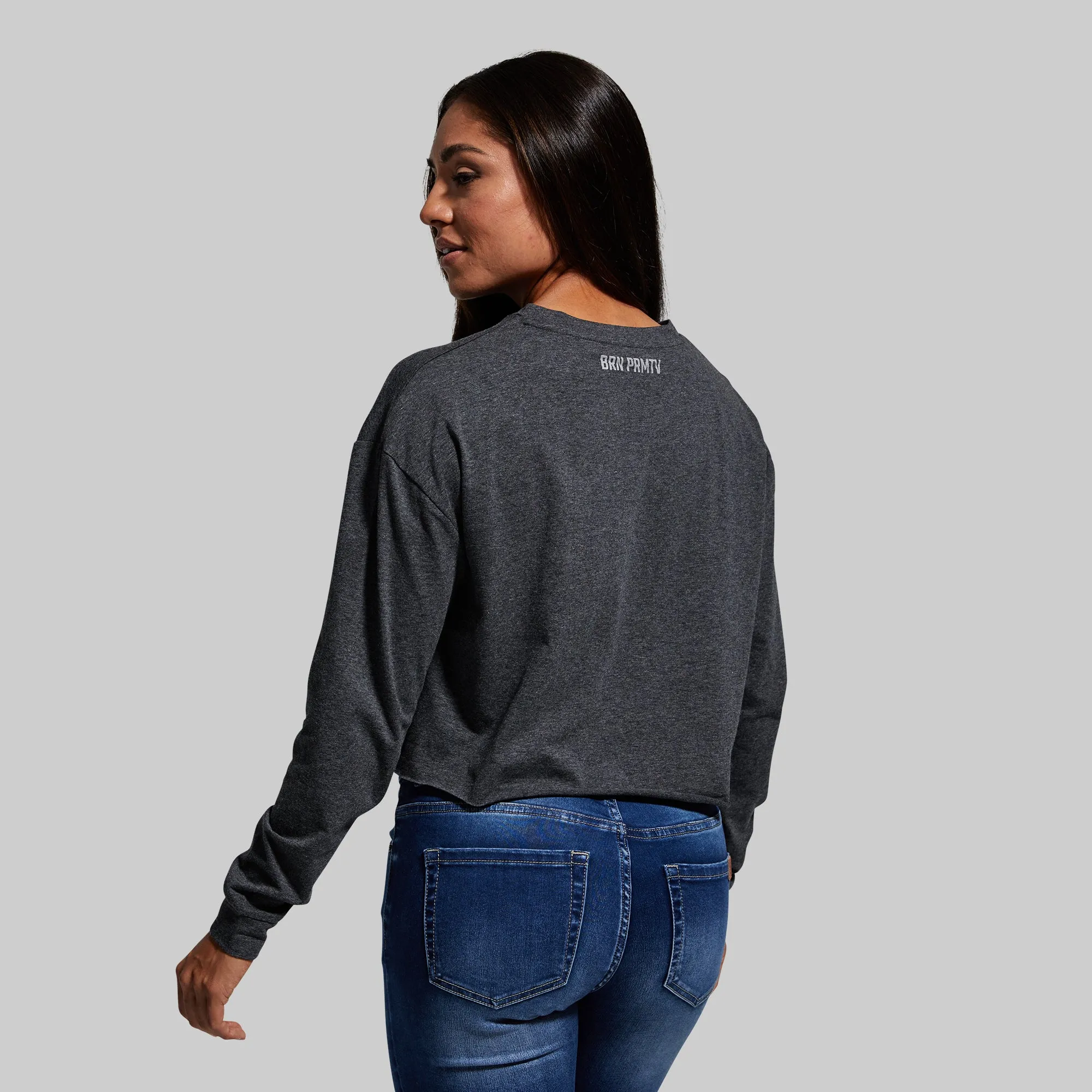 Training Crop Long Sleeve (Dark Heather Grey)