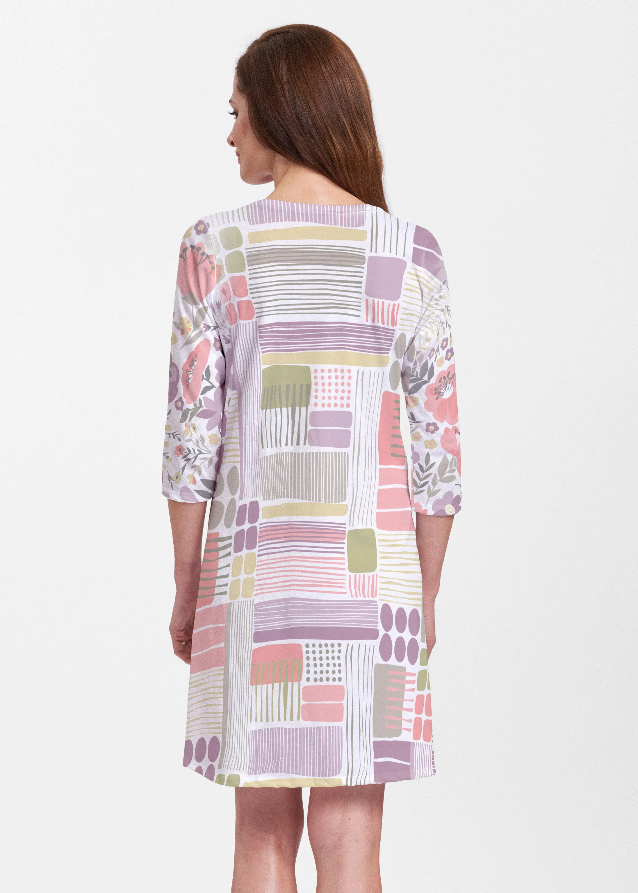 Transcendent Floral (13483) ~ Classic V-neck Swing Dress