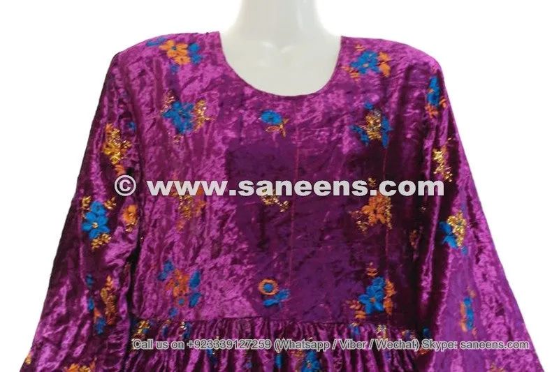 Tribal Ethnic Violet Pashtun Frock
