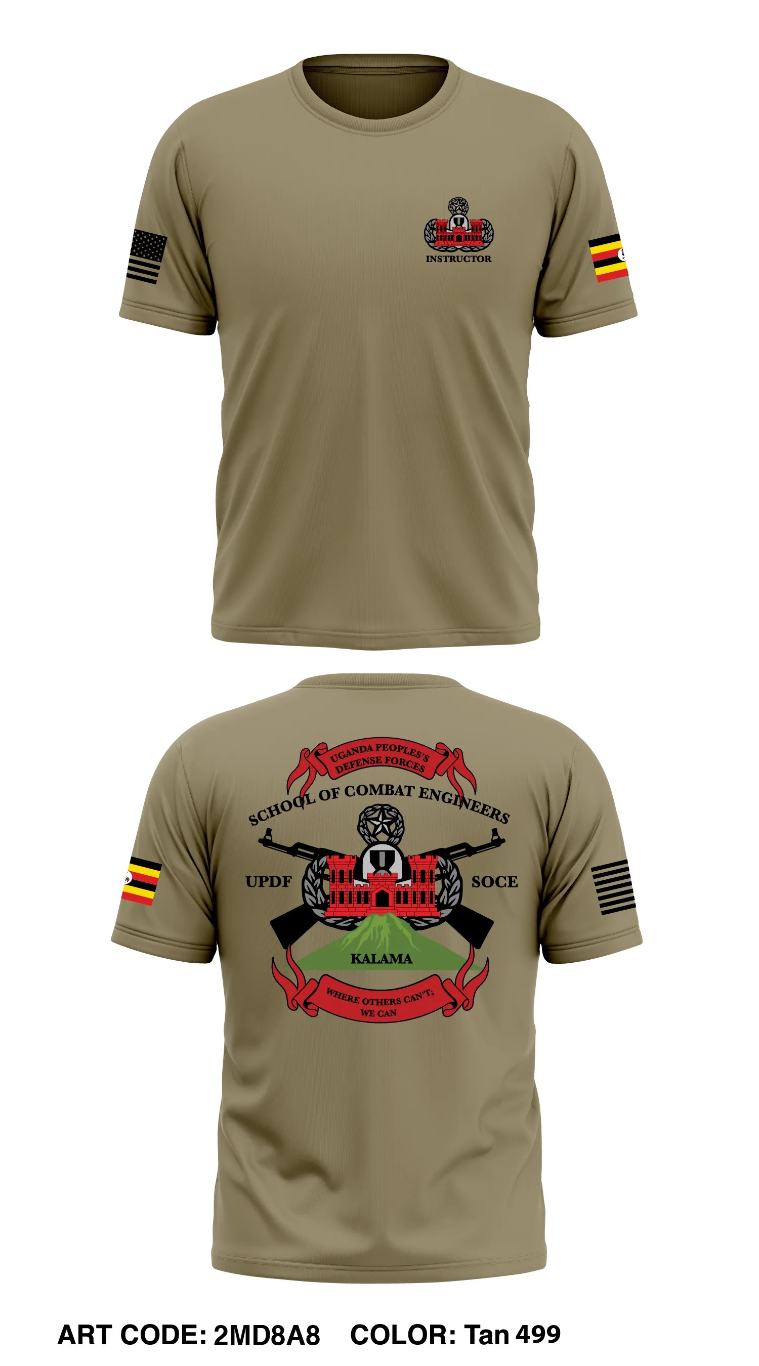UPDF SCHOOL OF COMBAT ENGINEERS Store 1 Core Men's SS Performance Tee - 2MD8A8