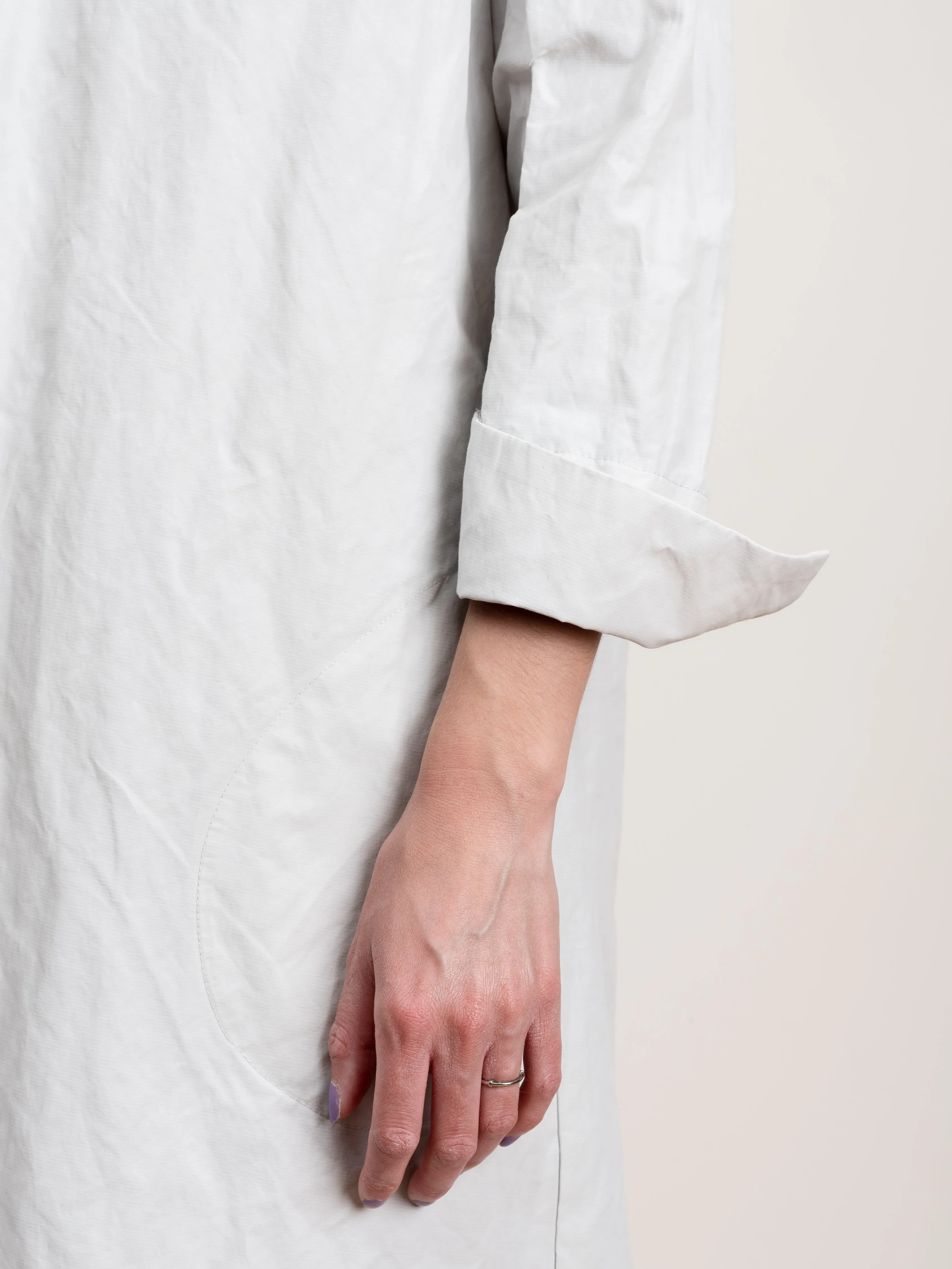 v-neck dress - stone