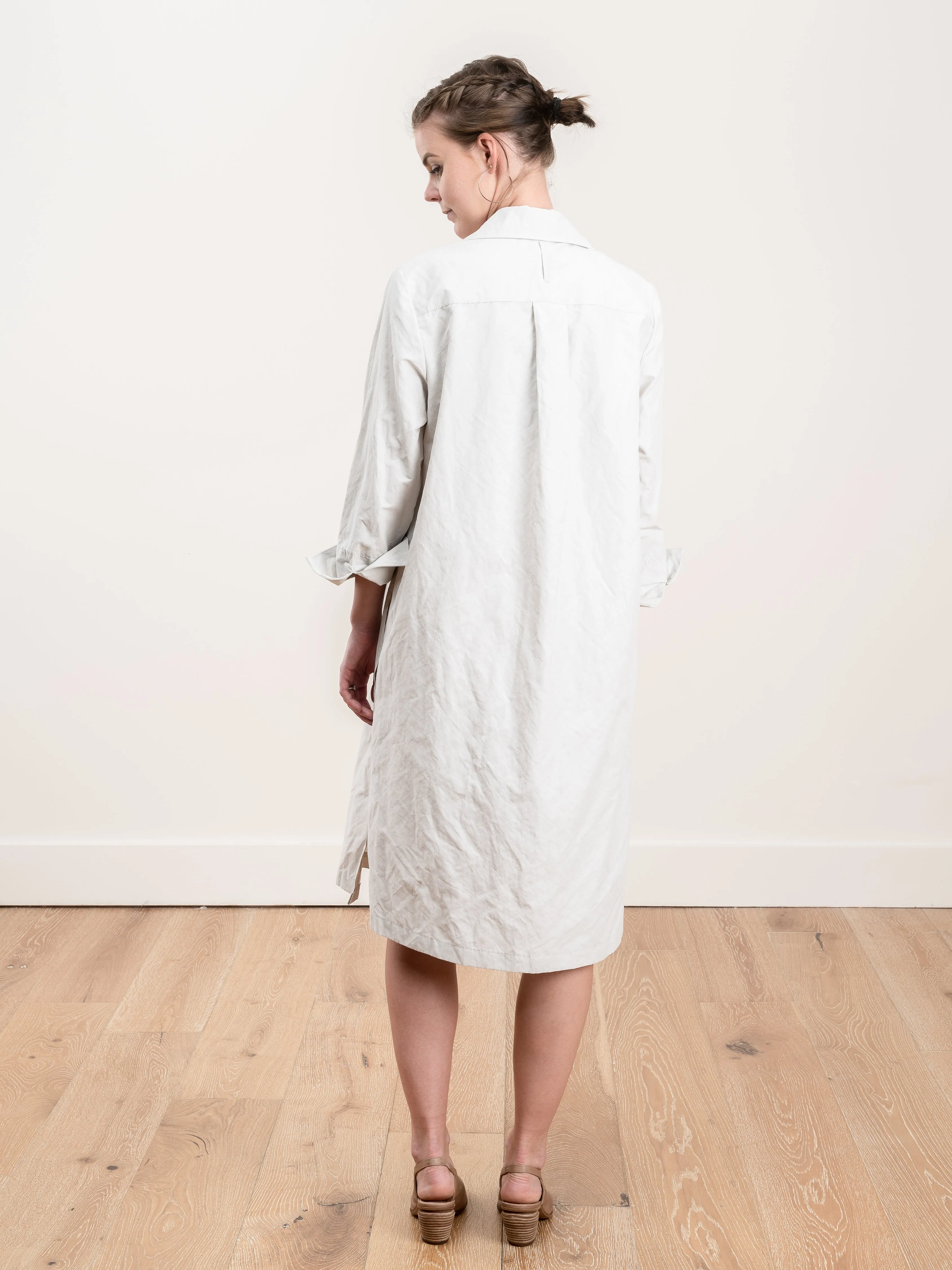 v-neck dress - stone
