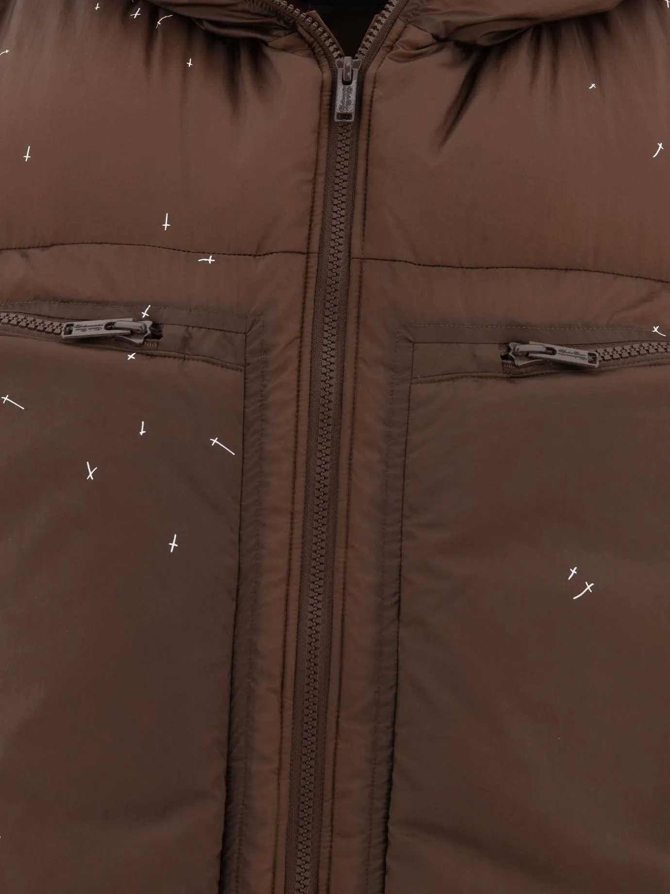 Vest jacket with cross print