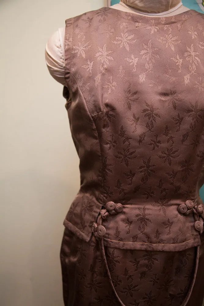 Vintage 60s Asian Inspired Two-Piece Dress // Size 6 - 8