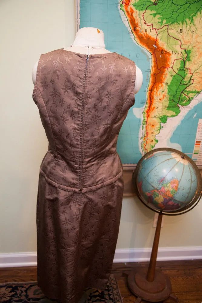 Vintage 60s Asian Inspired Two-Piece Dress // Size 6 - 8