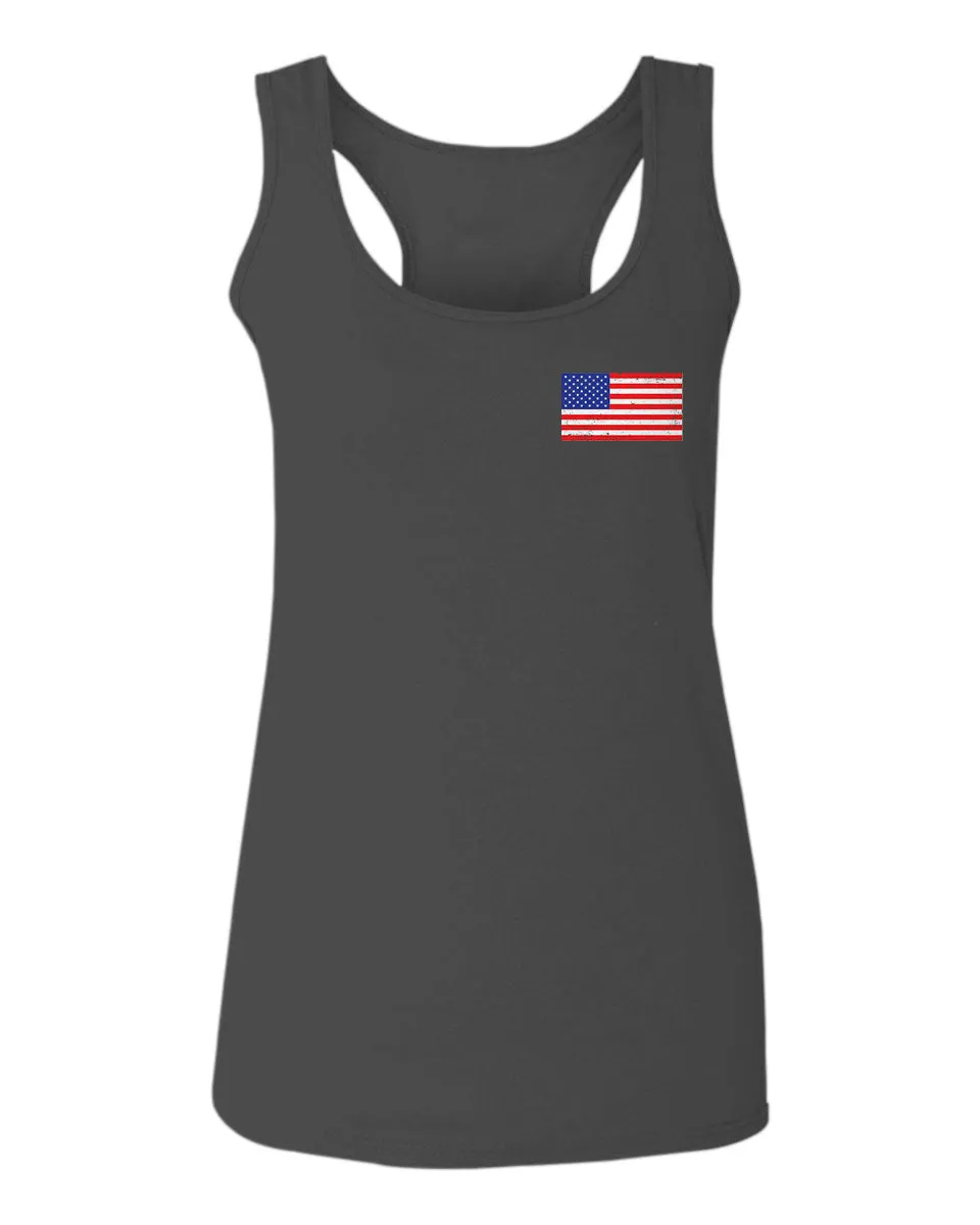 Vintage American Flag United States of America USA  women's Tank Top sleeveless Racerback