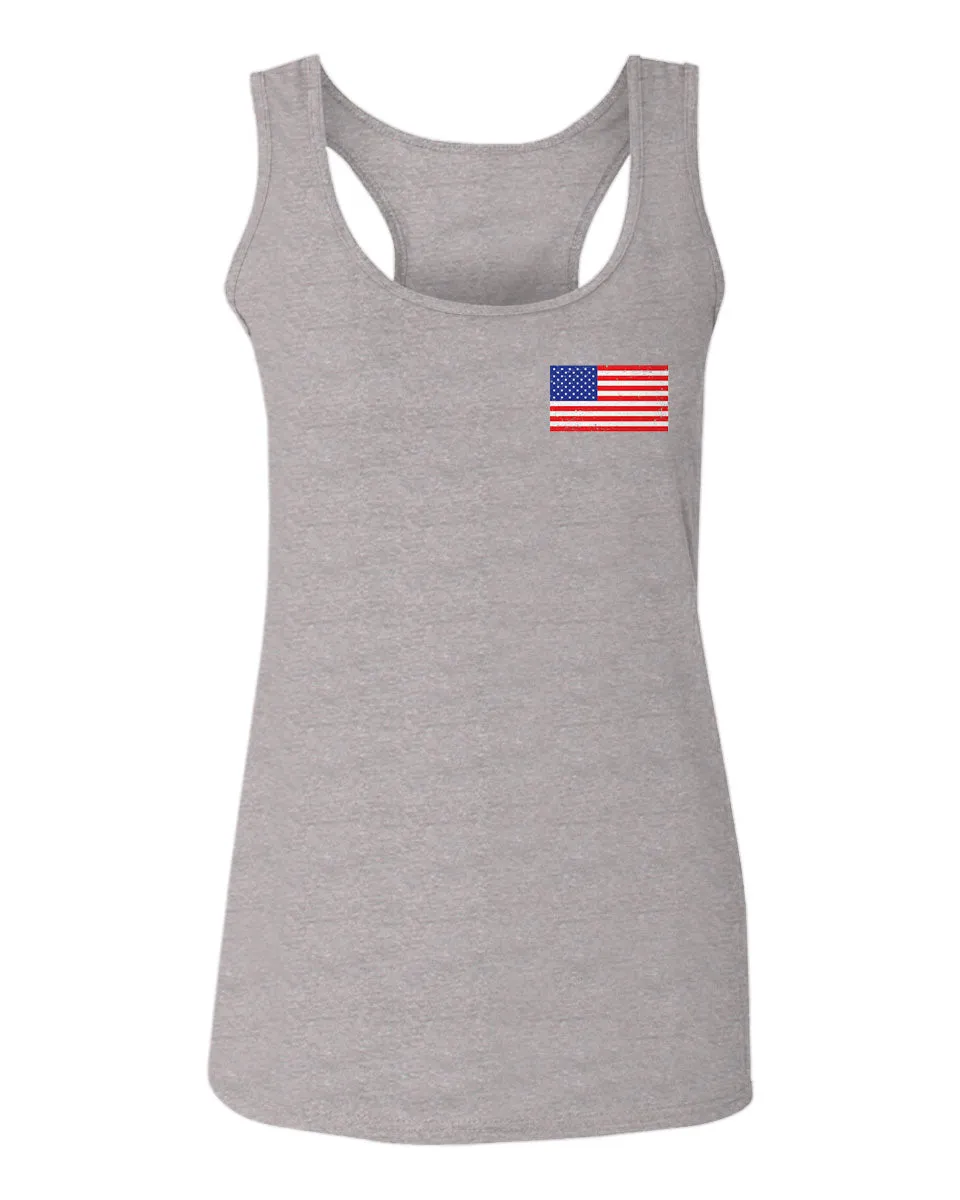 Vintage American Flag United States of America USA  women's Tank Top sleeveless Racerback