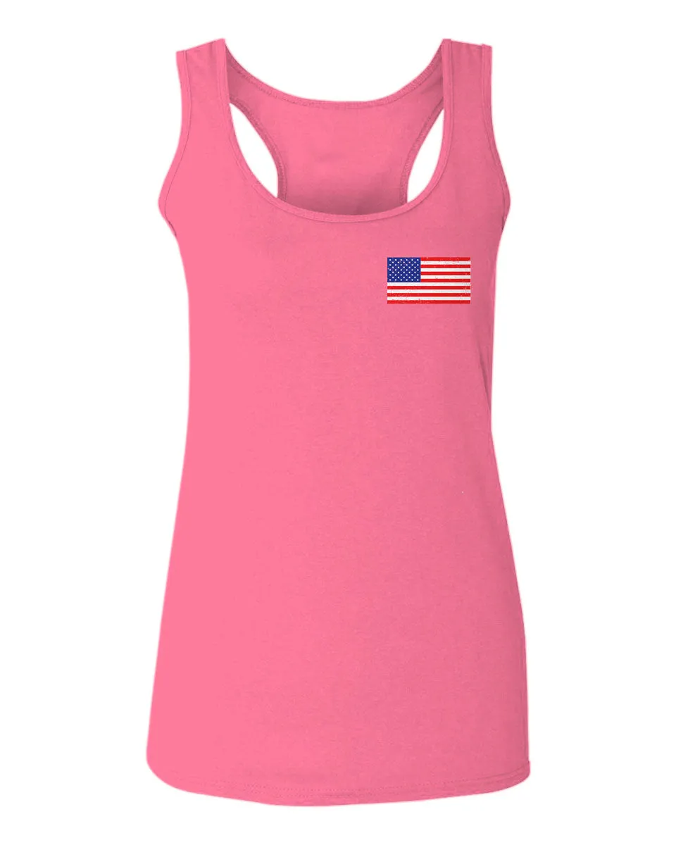 Vintage American Flag United States of America USA  women's Tank Top sleeveless Racerback