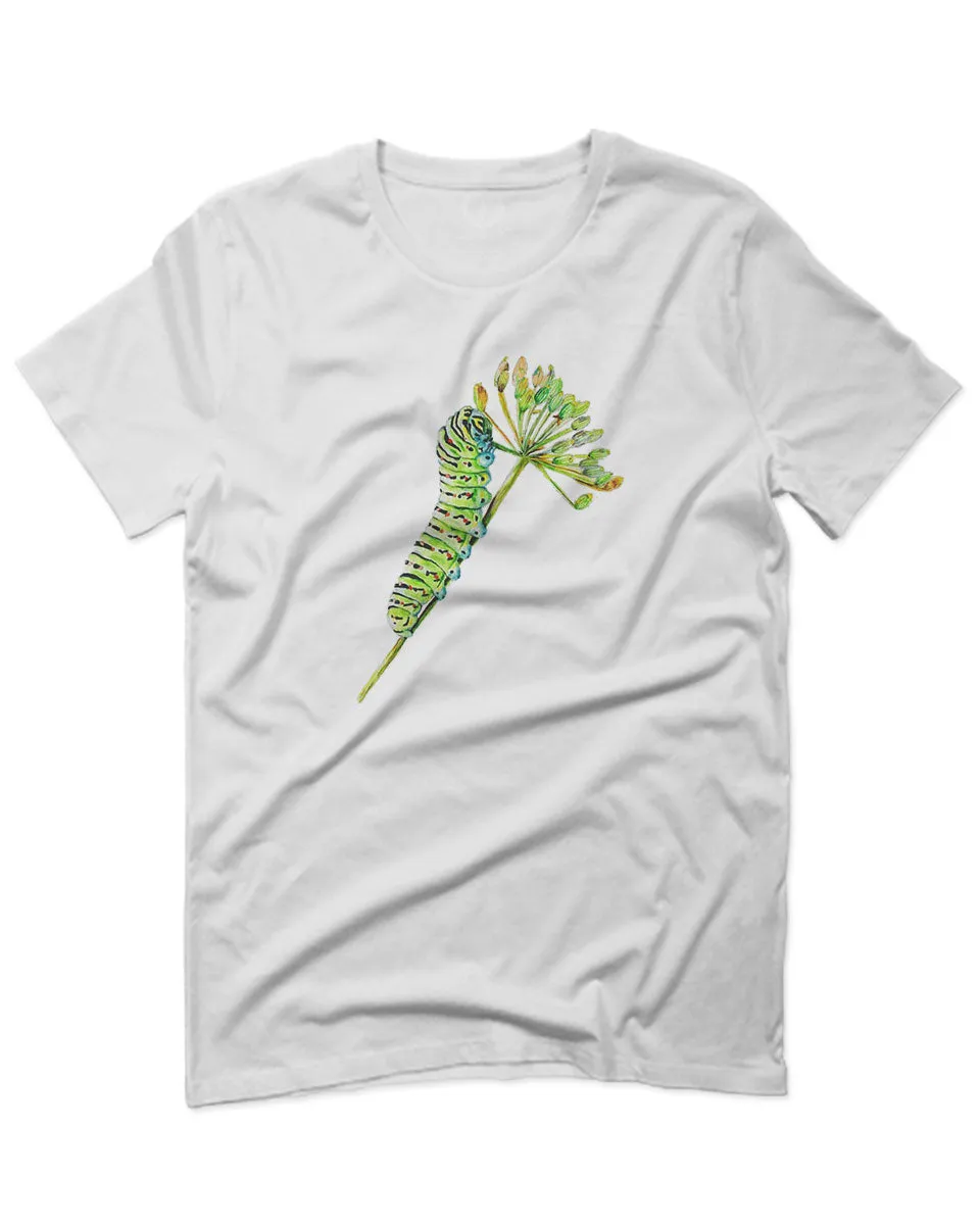 Vintage Caterpillar Paint Floral Retro Graphic For men T Shirt