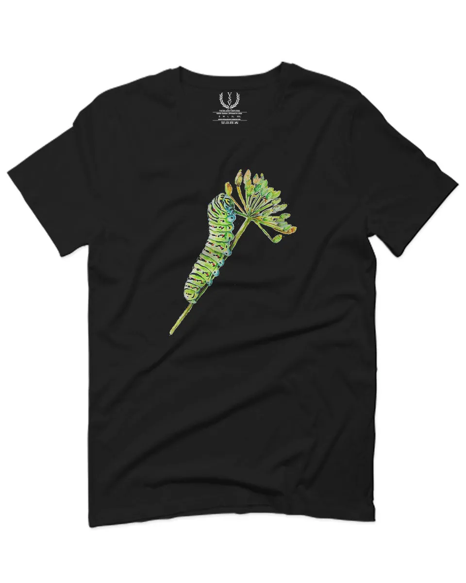 Vintage Caterpillar Paint Floral Retro Graphic For men T Shirt