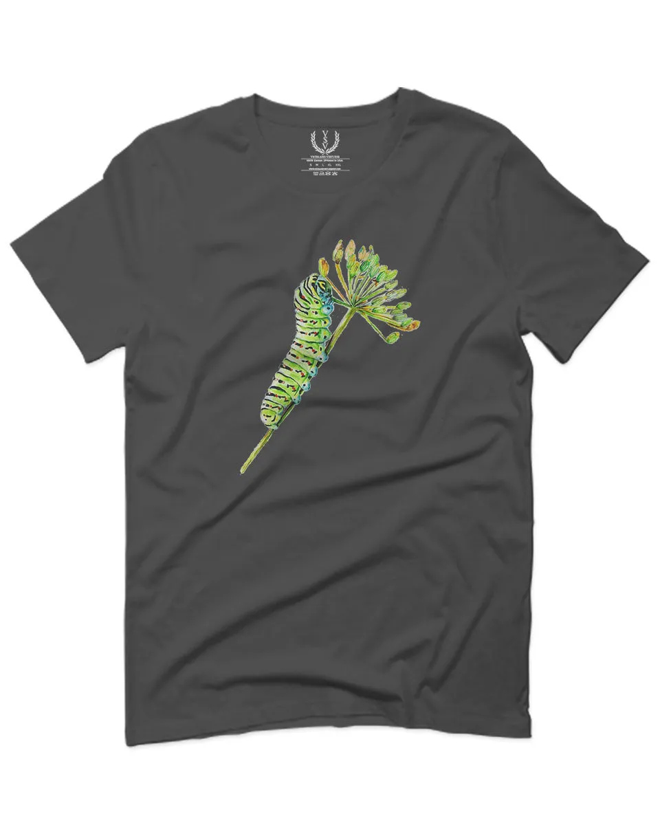 Vintage Caterpillar Paint Floral Retro Graphic For men T Shirt