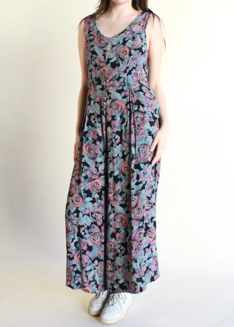 Vintage Floral Jumpsuit D0386