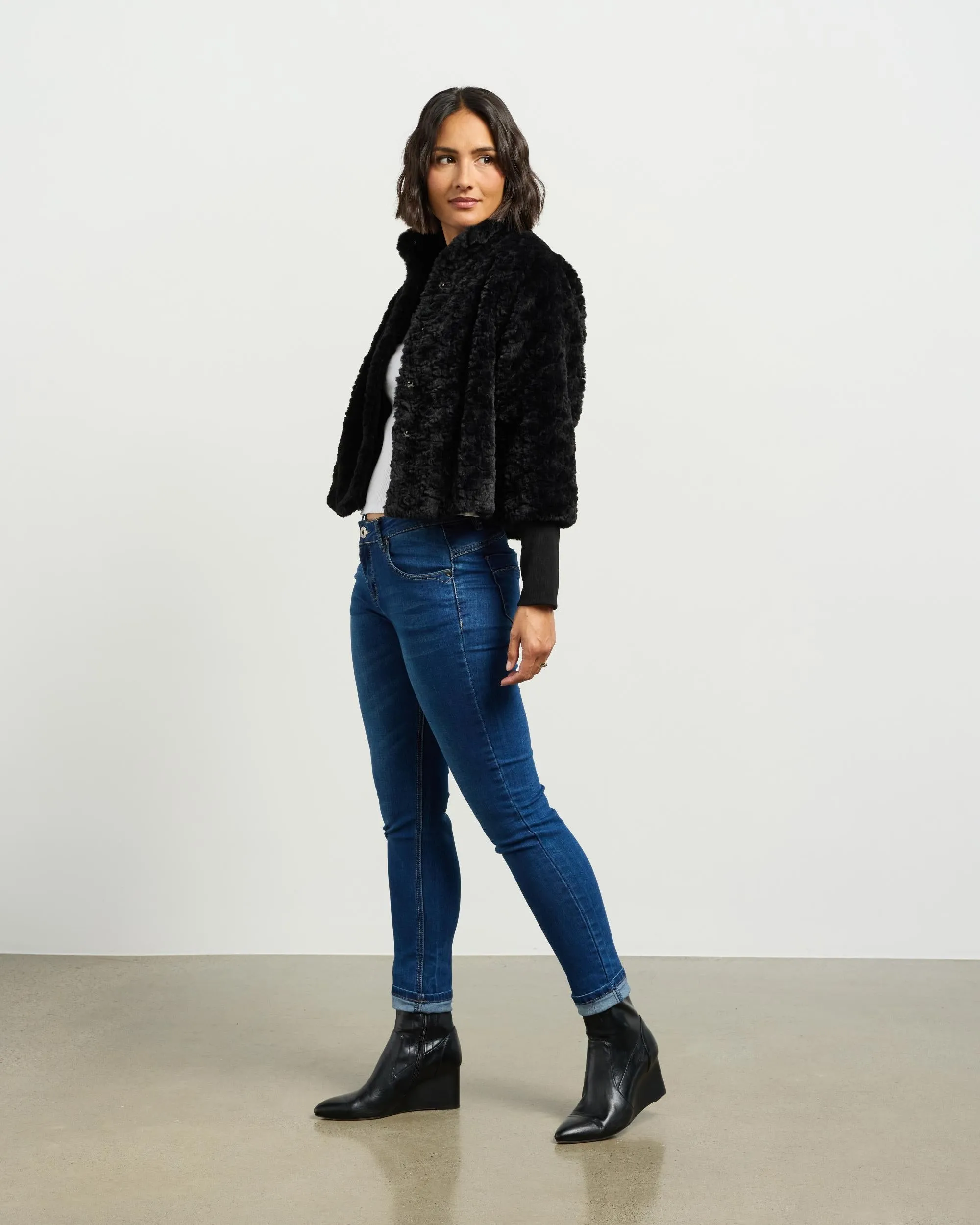 Vintage Fur Jacket | Black | Et Alia