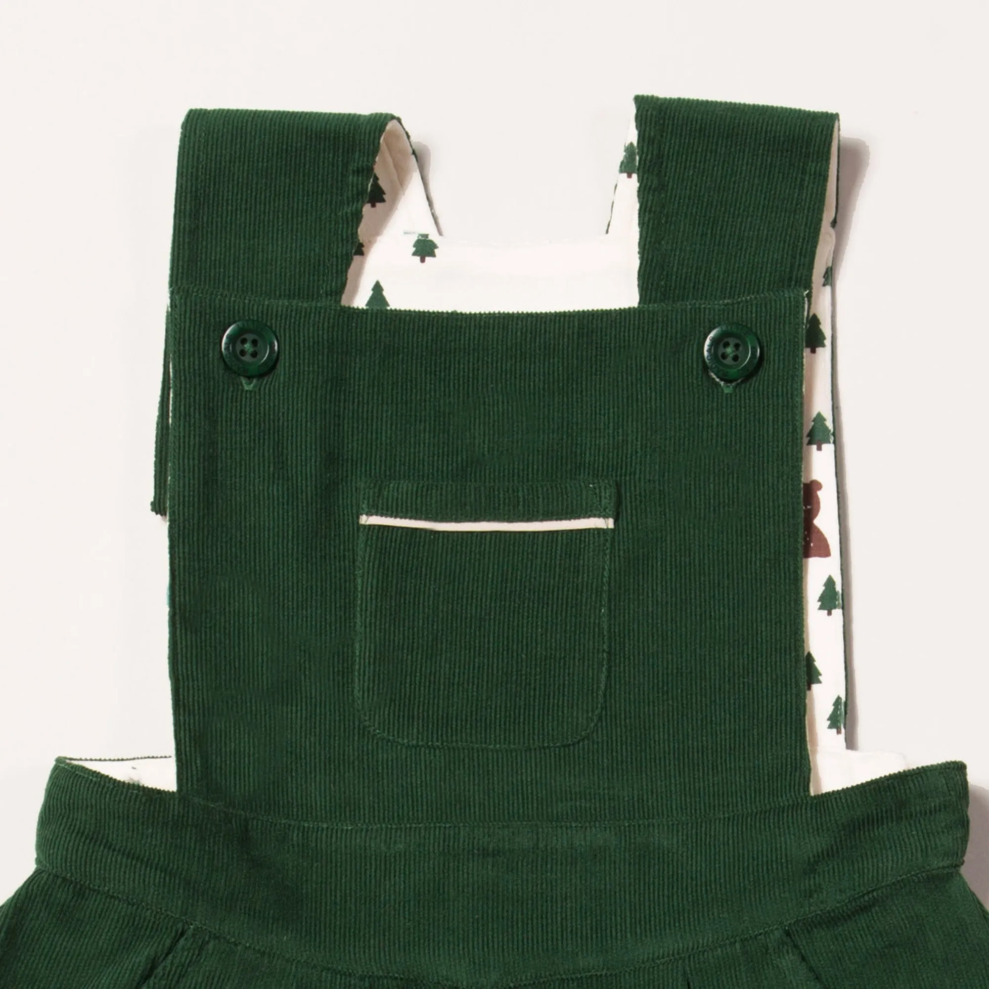 Vintage Green Woodland Adventure Pinafore Dress