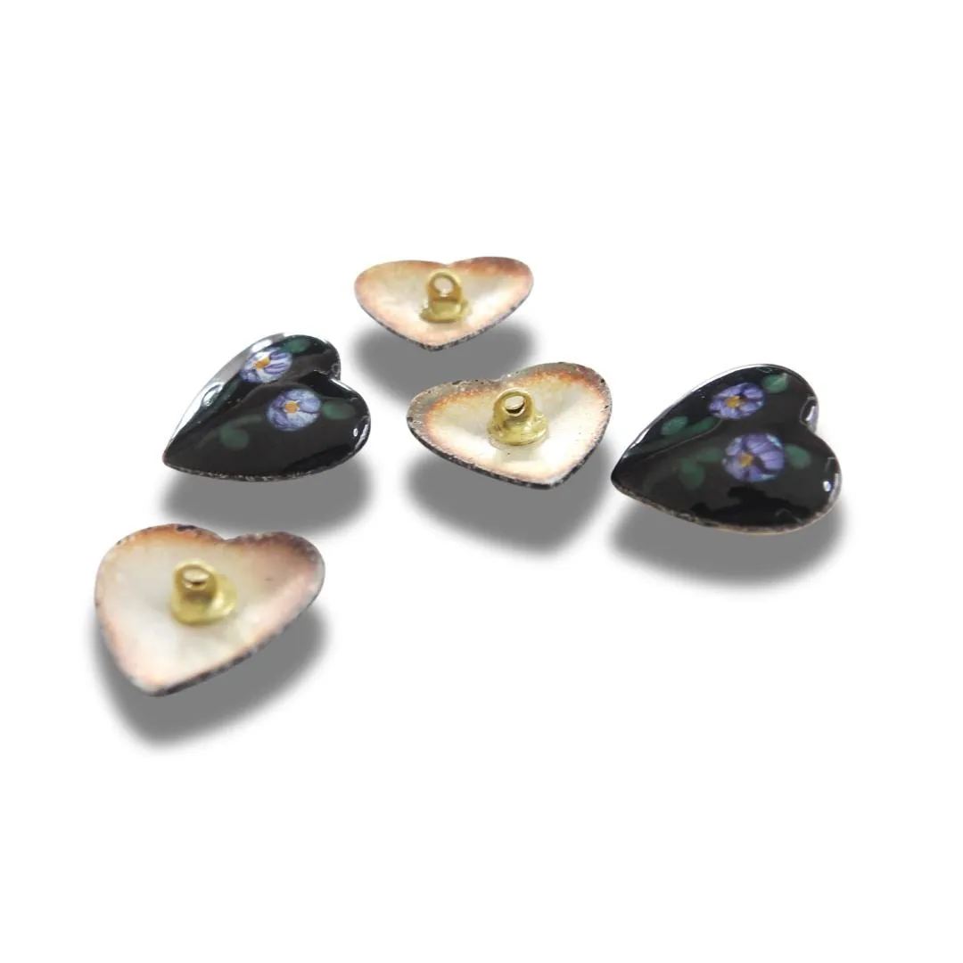 Vintage Heart-Shaped Buttons