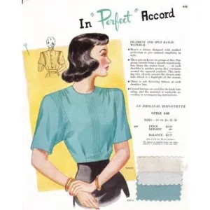 Vintage Maisonette Fabric Swatch 1940s 8x11 448